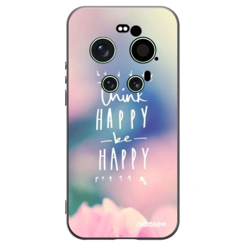 Picasee silikonowe czarne etui na Xiaomi 17 Ultra - Think happy be happy