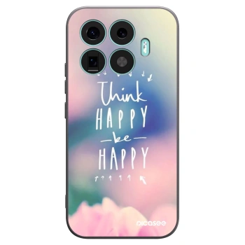 Picasee silikonowe czarne etui na Xiaomi 17T - Think happy be happy