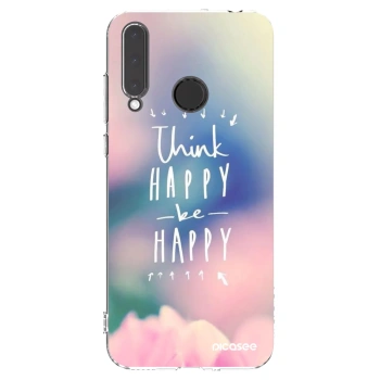 Picasee silikonowe przeźroczyste etui na Honor 20 Lite - Think happy be happy