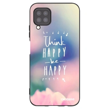 Picasee silikonowe czarne etui na Huawei P40 Lite - Think happy be happy