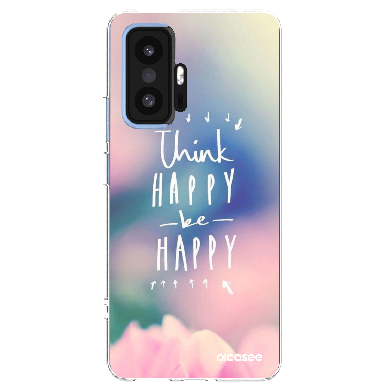 Picasee silikonowe przeźroczyste etui na Xiaomi 11T - Think happy be happy