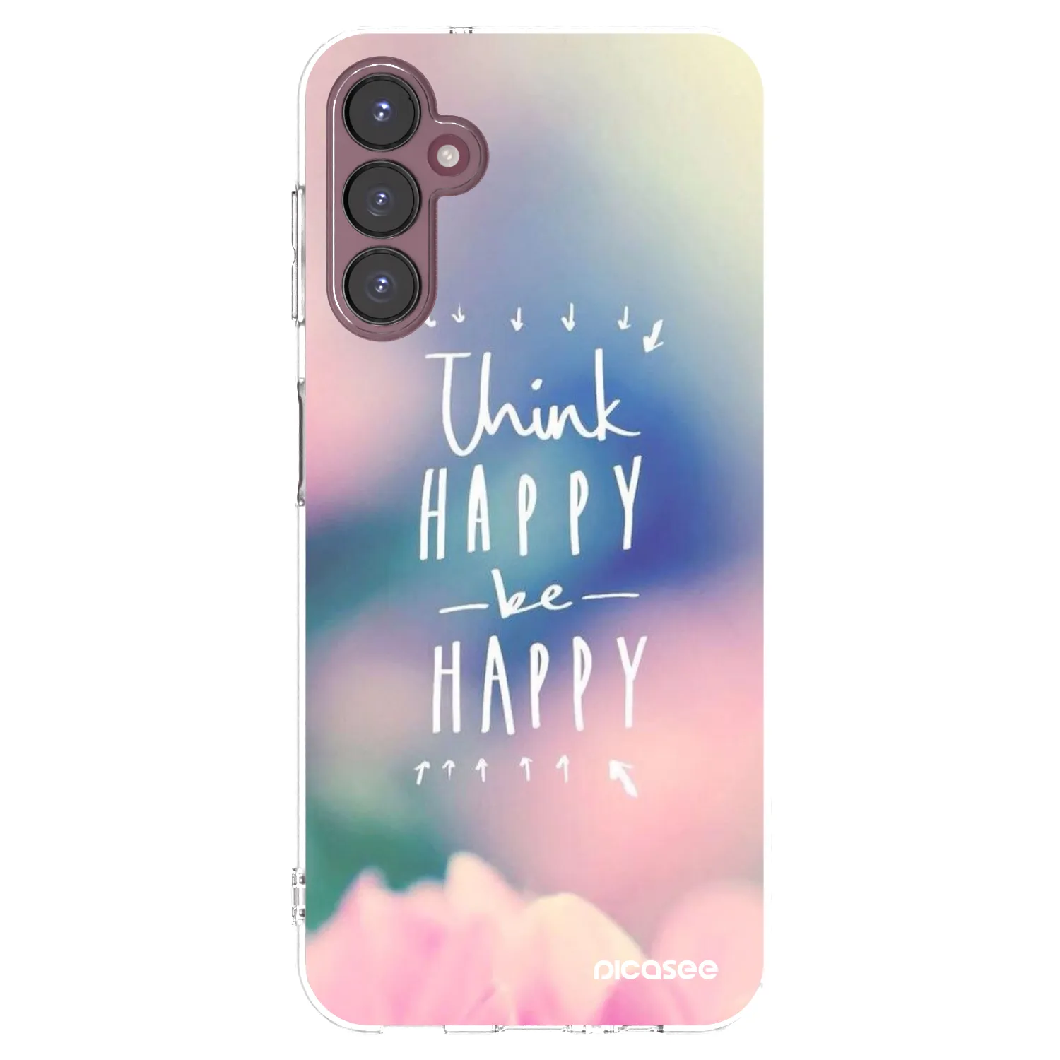 Picasee silikonowe przeźroczyste etui na Samsung Galaxy A05s A057G - Think happy be happy