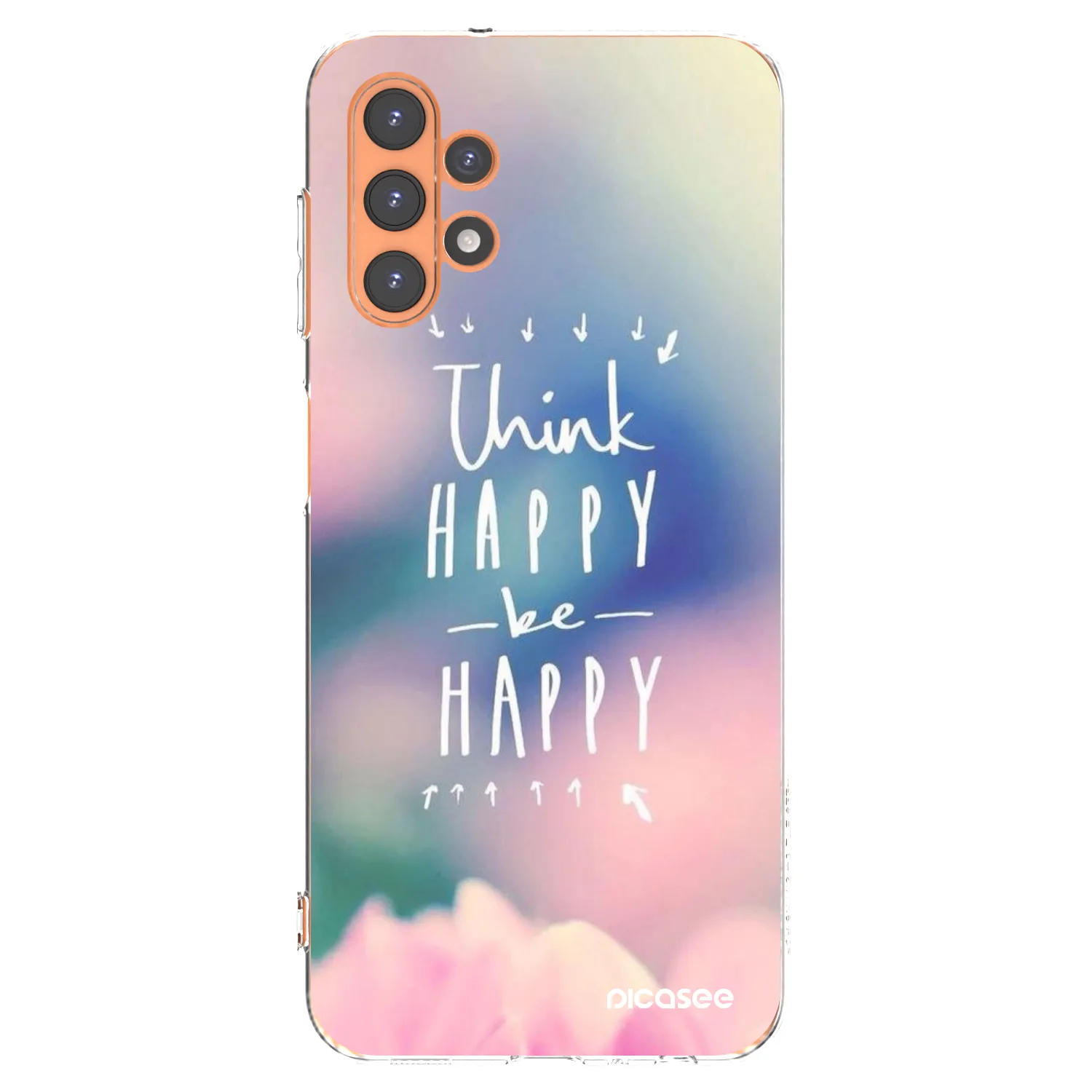 Picasee silikonowe przeźroczyste etui na Samsung Galaxy A13 5G - Think happy be happy