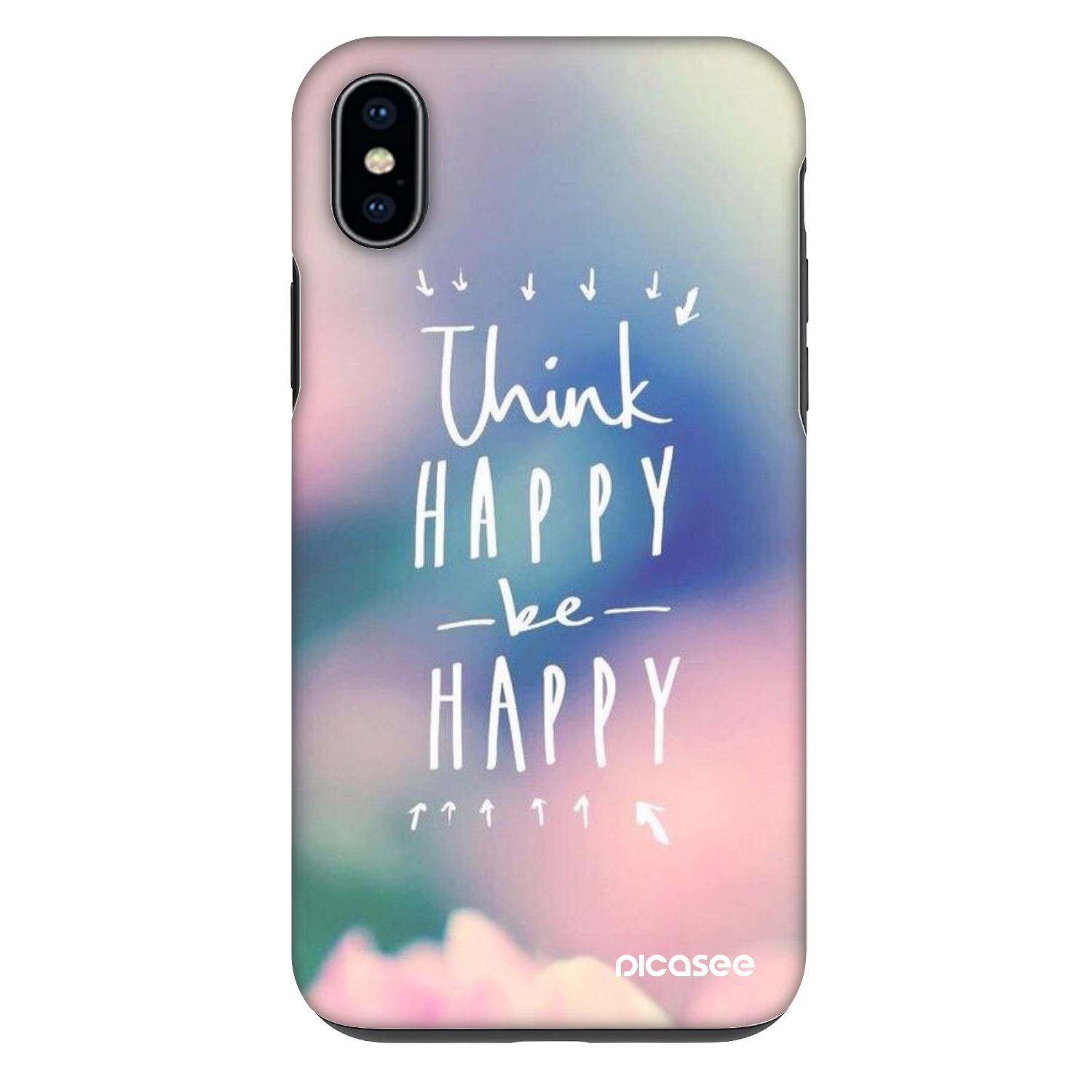 Picasee Fashion Case na Apple iPhone XS Max - Think happy be happy