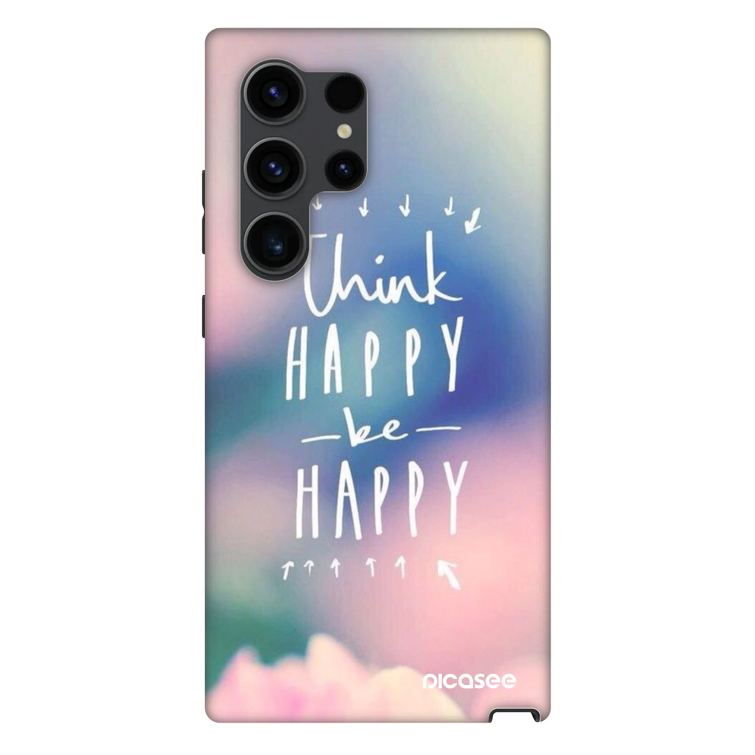 Picasee Fashion Case PowerShare pro Samsung Galaxy S24 Ultra S928B 5G - Think happy be happy