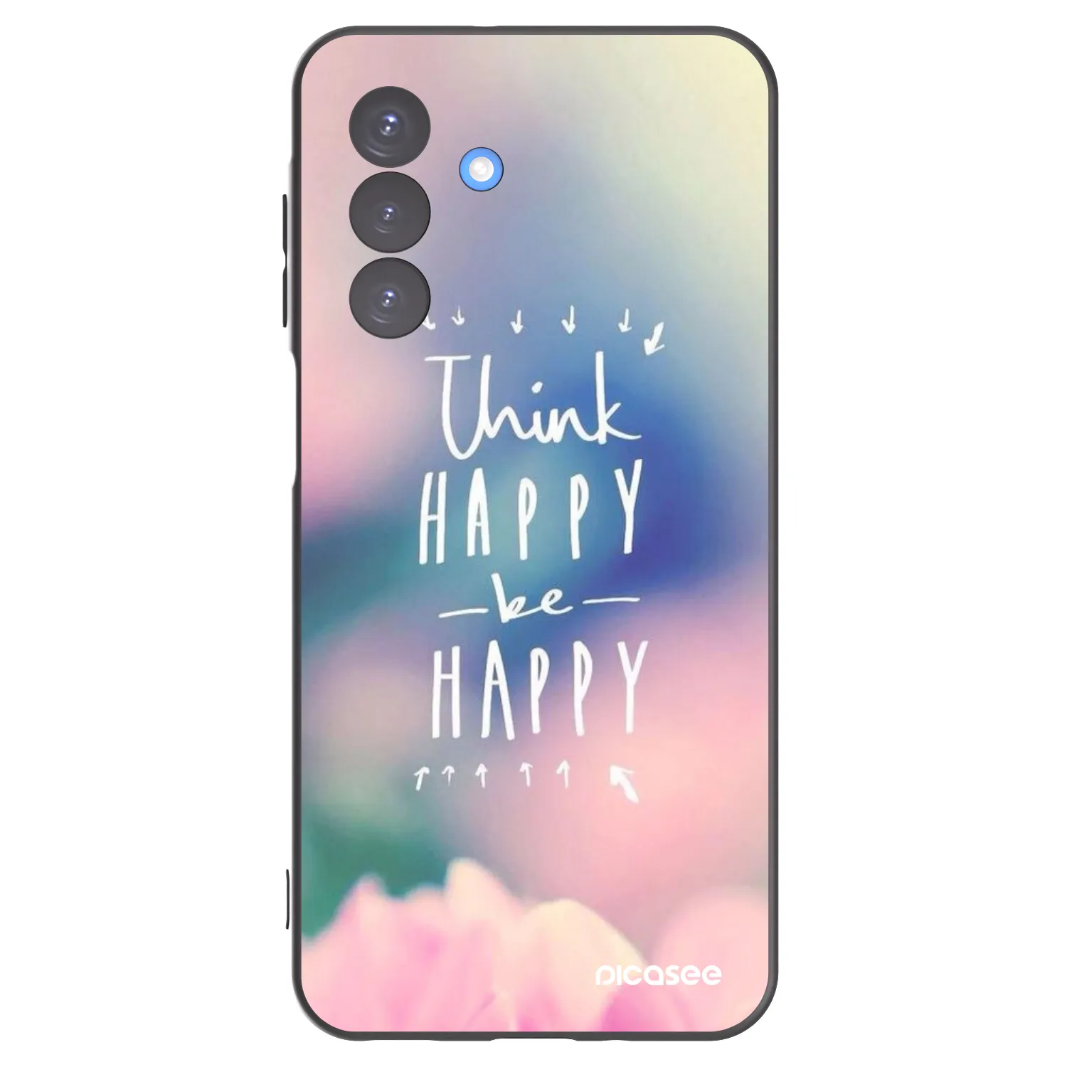 Picasee silikonowe czarne etui na Samsung Galaxy A17 5G - Think happy be happy