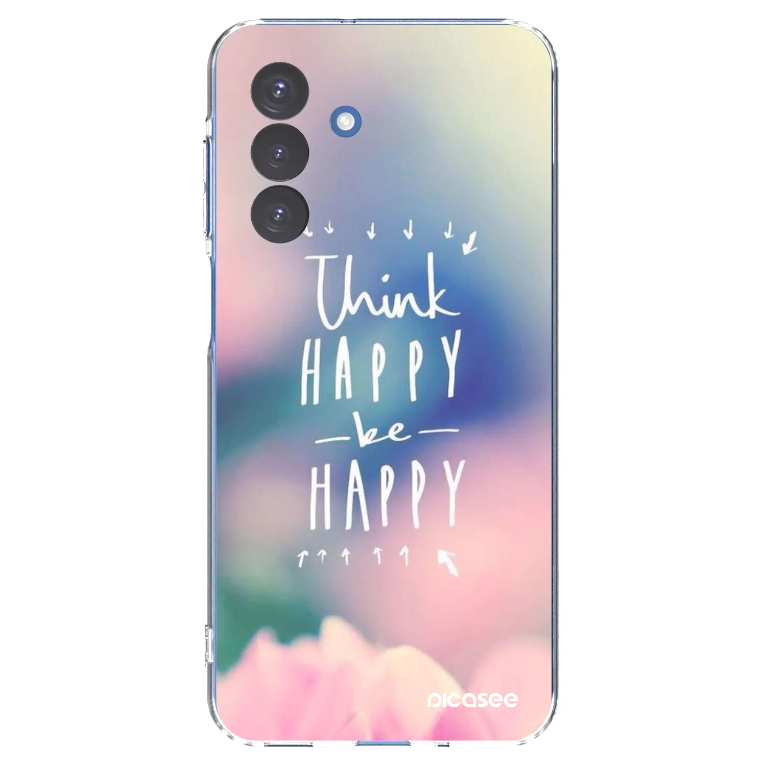 Picasee silikonowe przeźroczyste etui na Samsung Galaxy A17 5G - Think happy be happy