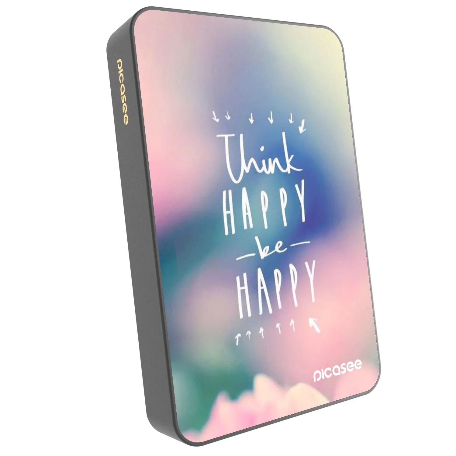 Picasee Powerbank z MagSafe 10 000 mAh Szary - Think happy be happy