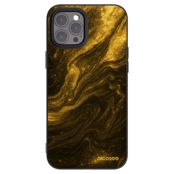 Picasee silikonowe czarne etui na Apple iPhone 12 Pro Max - Black