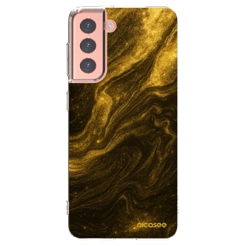 Picasee silikonowe przeźroczyste etui na Samsung Galaxy S21 5G G991B - Black