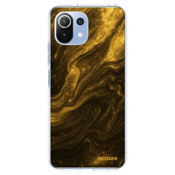 Picasee silikonowe przeźroczyste etui na Xiaomi Mi 11 Lite - Black