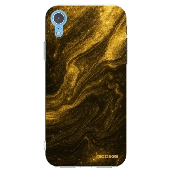 Picasee silikonowe przeźroczyste etui na Apple iPhone XR - Black