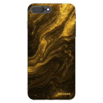 Picasee silikonowe przeźroczyste etui na Apple iPhone 7 Plus - Black