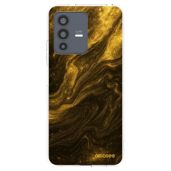 Picasee silikonowe przeźroczyste etui na Vivo V23 5G - Black