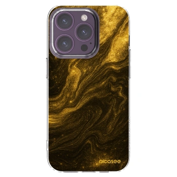 Picasee silikonowe przeźroczyste etui na Apple iPhone 14 Pro - Black