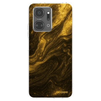 Picasee silikonowe przeźroczyste etui na Honor X7a - Black