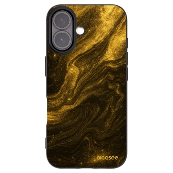 Picasee silikonowe czarne etui na Apple iPhone 16 - Black