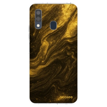 Picasee silikonowe przeźroczyste etui na Samsung Galaxy A40 A405F - Black