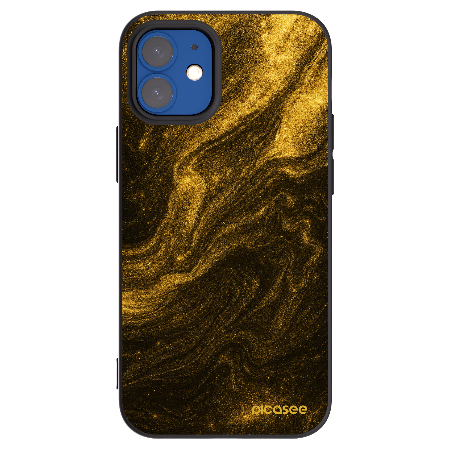 Picasee silikonowe czarne etui na Apple iPhone 12 mini - Black