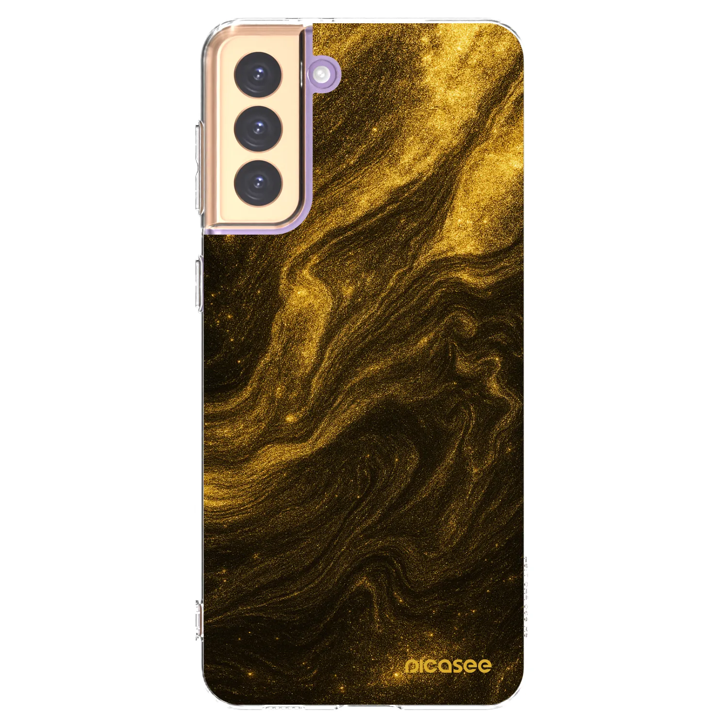 Picasee silikonowe przeźroczyste etui na Samsung Galaxy S21+ 5G G996F - Black