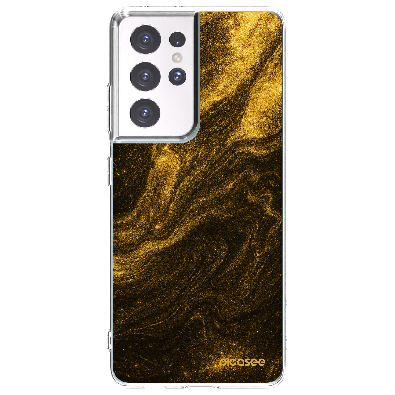 Picasee silikonowe przeźroczyste etui na Samsung Galaxy S21 Ultra 5G G998B - Black