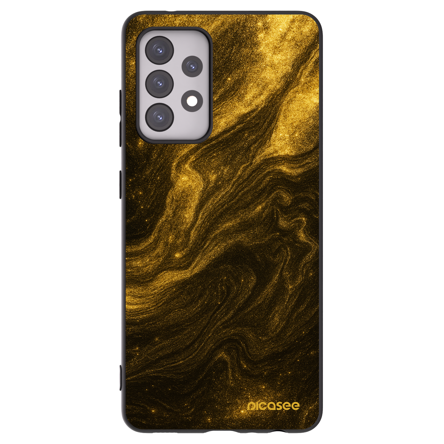Picasee silikonowe czarne etui na Samsung Galaxy A52 5G A525F - Black