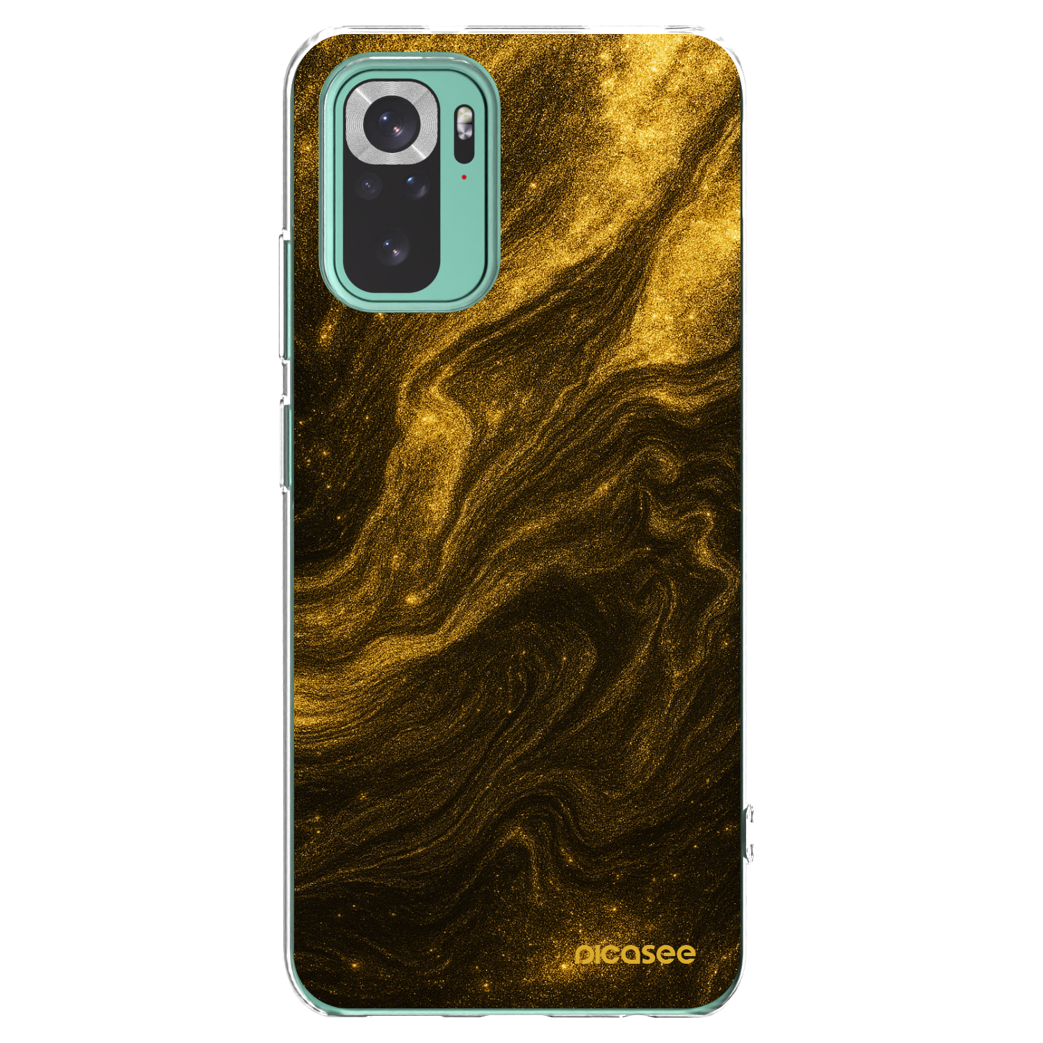 Picasee silikonowe przeźroczyste etui na Xiaomi Redmi Note 10 Pro - Black