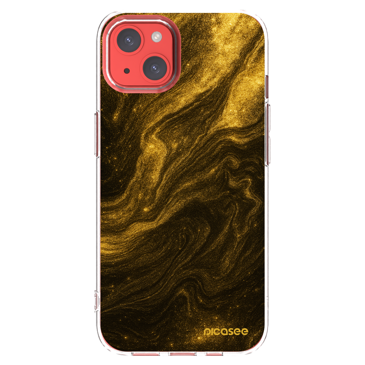 Picasee silikonowe przeźroczyste etui na Apple iPhone 13 - Black