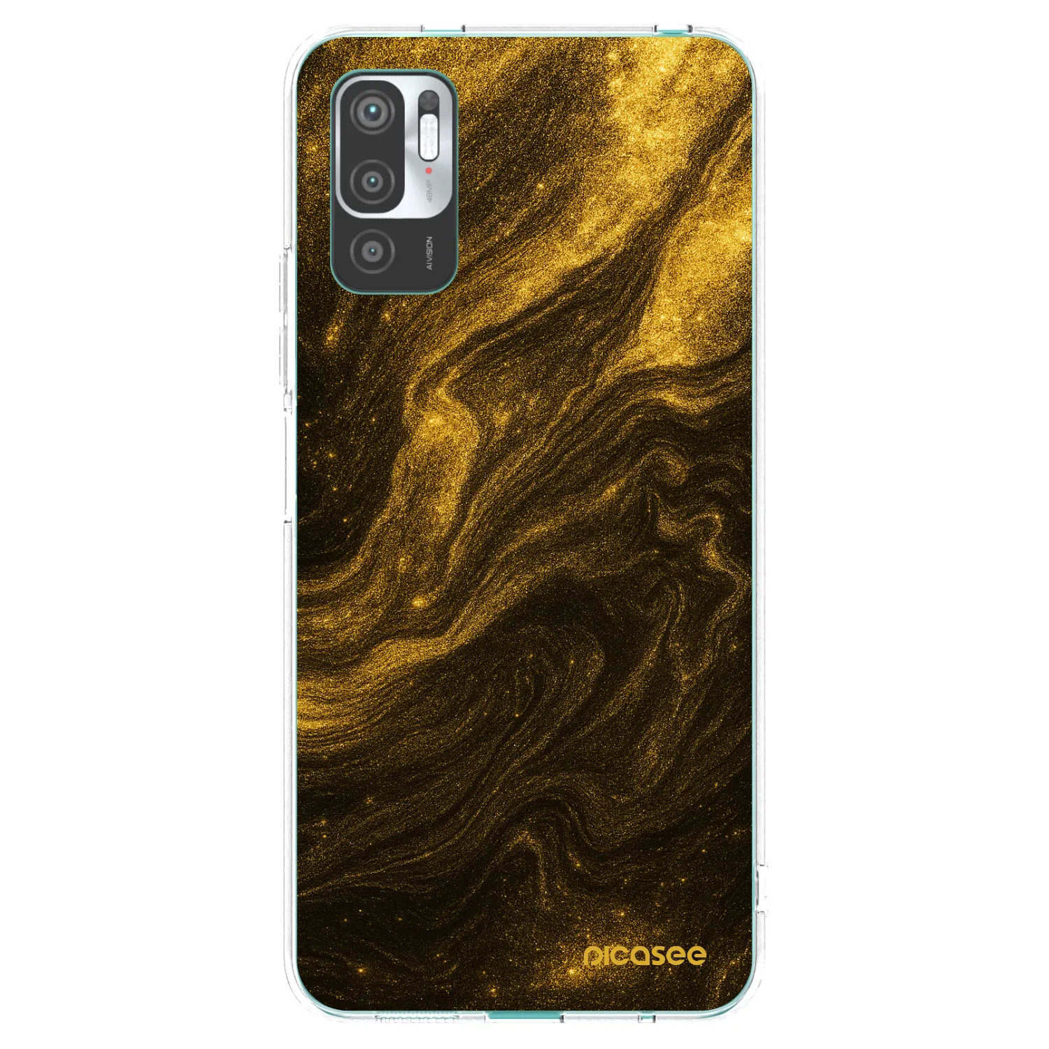 Picasee silikonowe przeźroczyste etui na Xiaomi Redmi Note 10 5G - Black