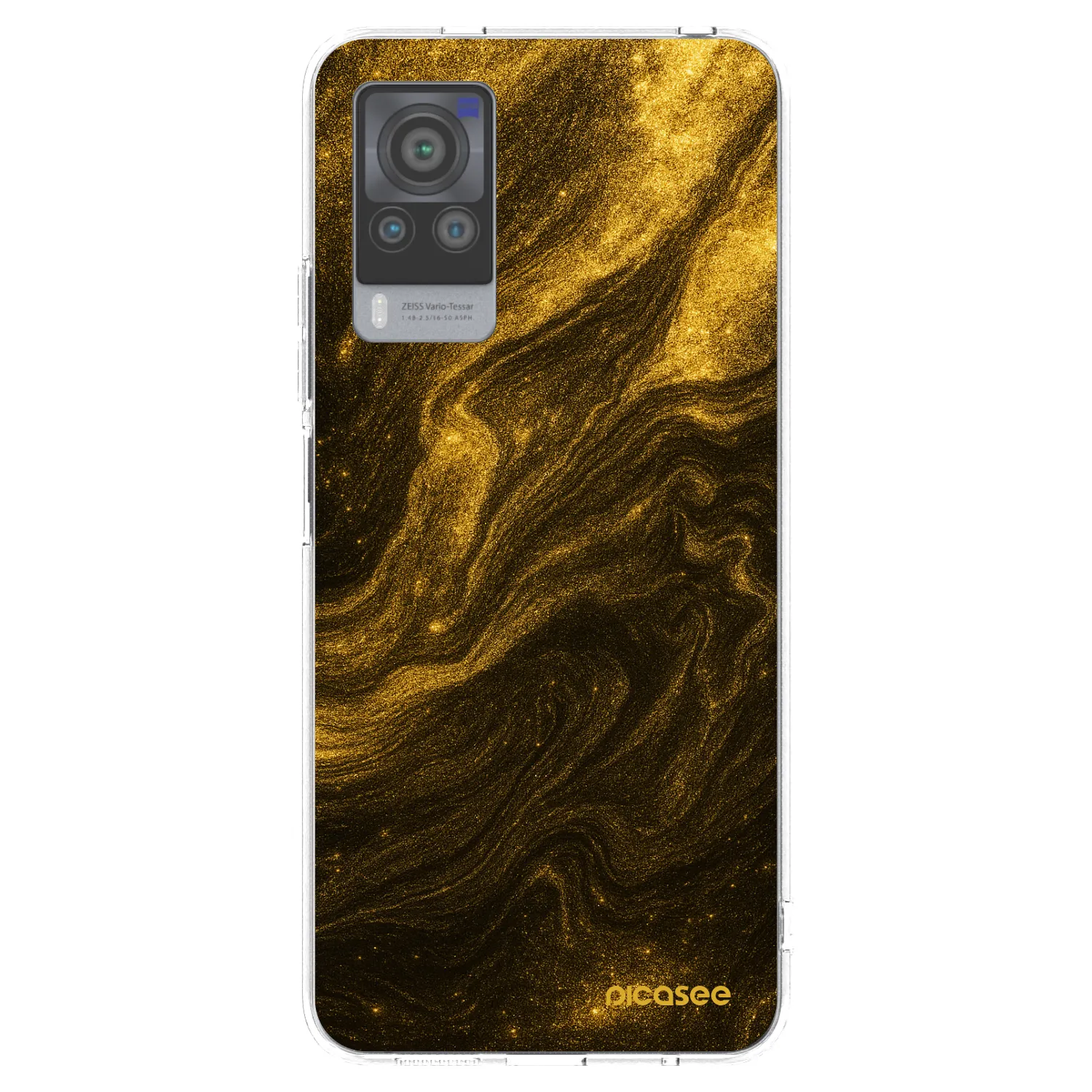 Picasee silikonowe przeźroczyste etui na Vivo X60 Pro 5G - Black