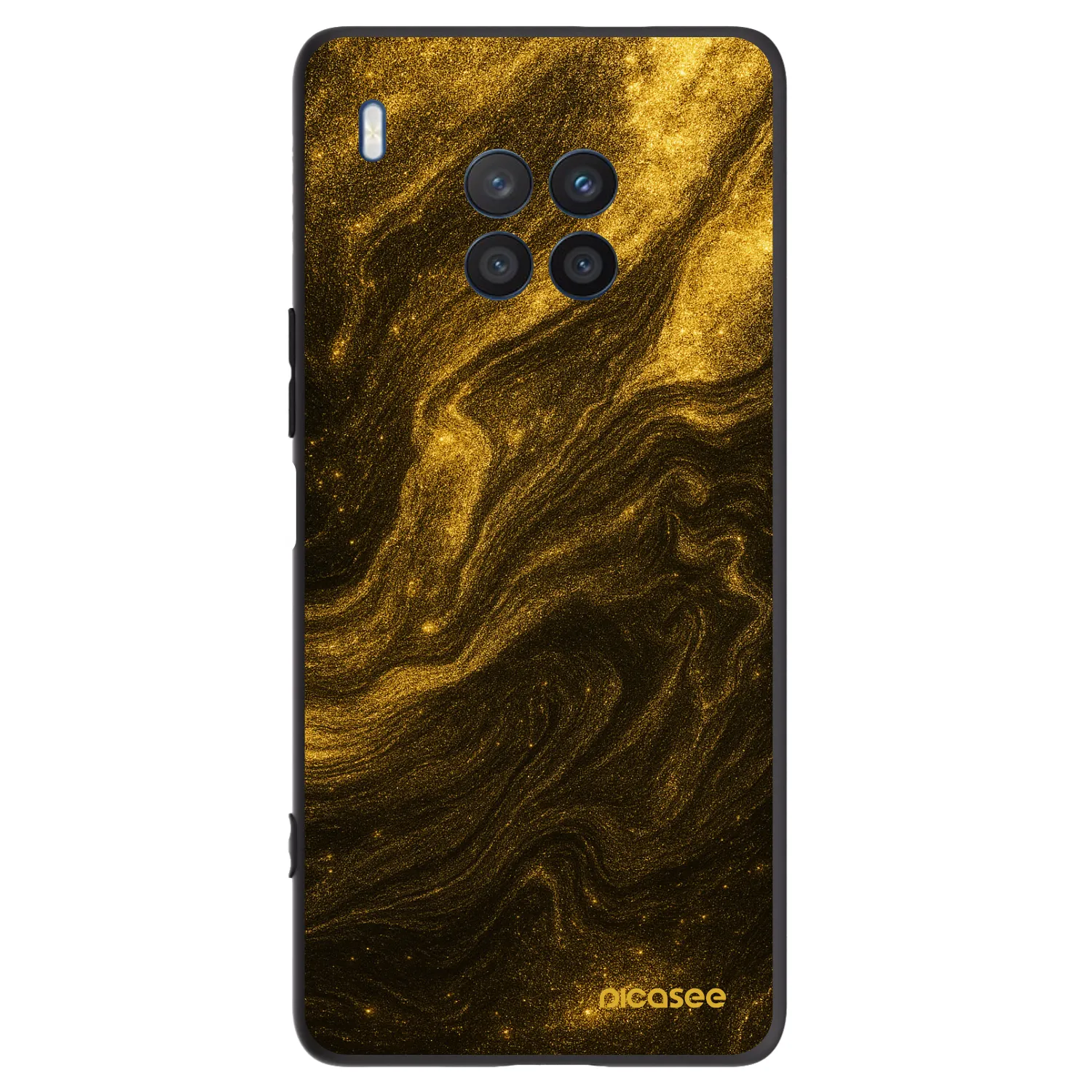 Picasee silikonowe czarne etui na Honor 50 Lite - Black