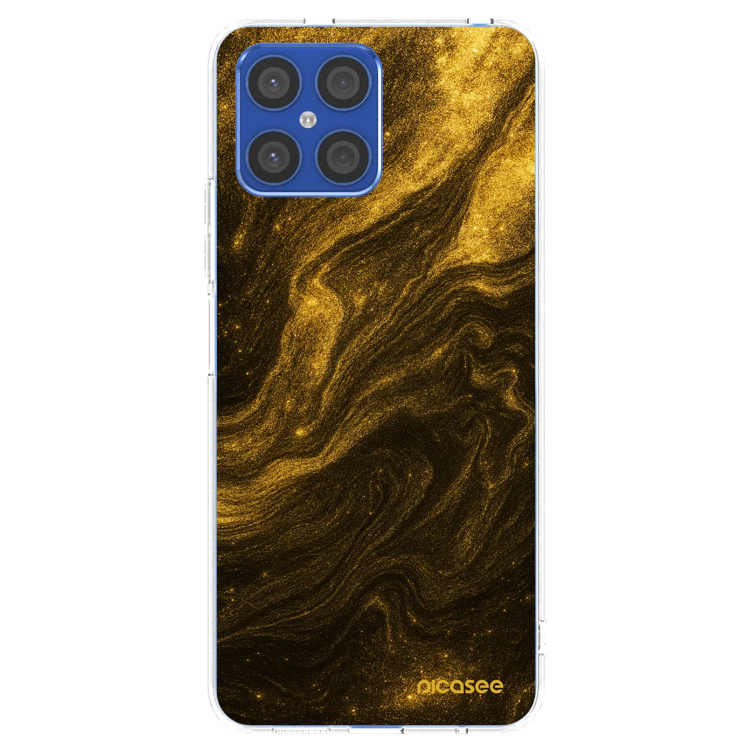 Picasee silikonowe przeźroczyste etui na Honor X8 4G - Black