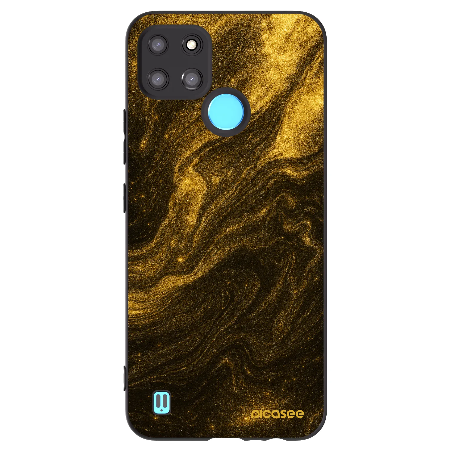 Picasee silikonowe czarne etui na Realme C21Y - Black