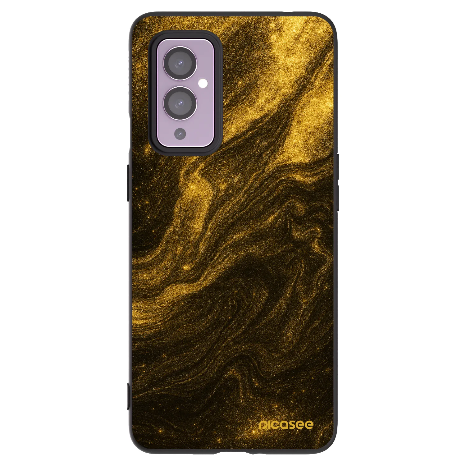 Picasee silikonowe czarne etui na OnePlus 9 - Black