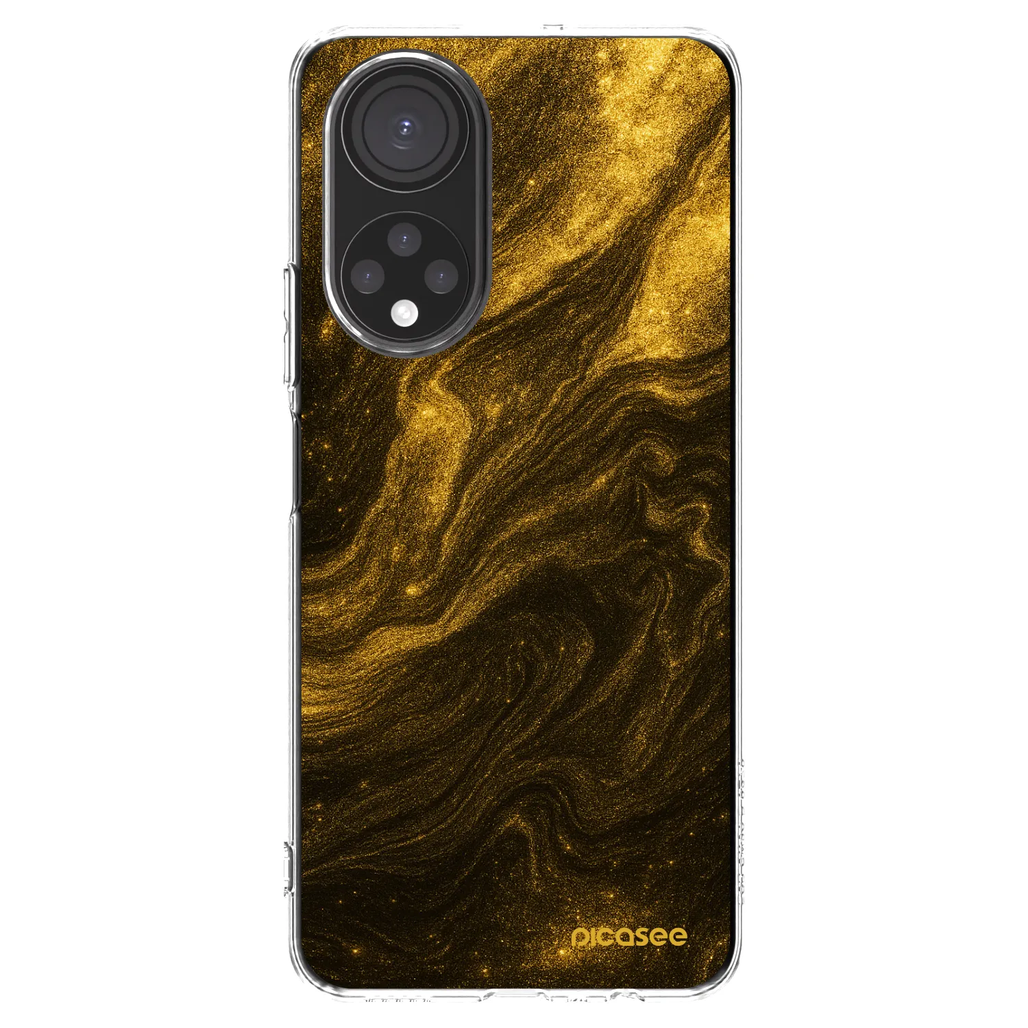Picasee silikonowe przeźroczyste etui na Honor X7 - Black