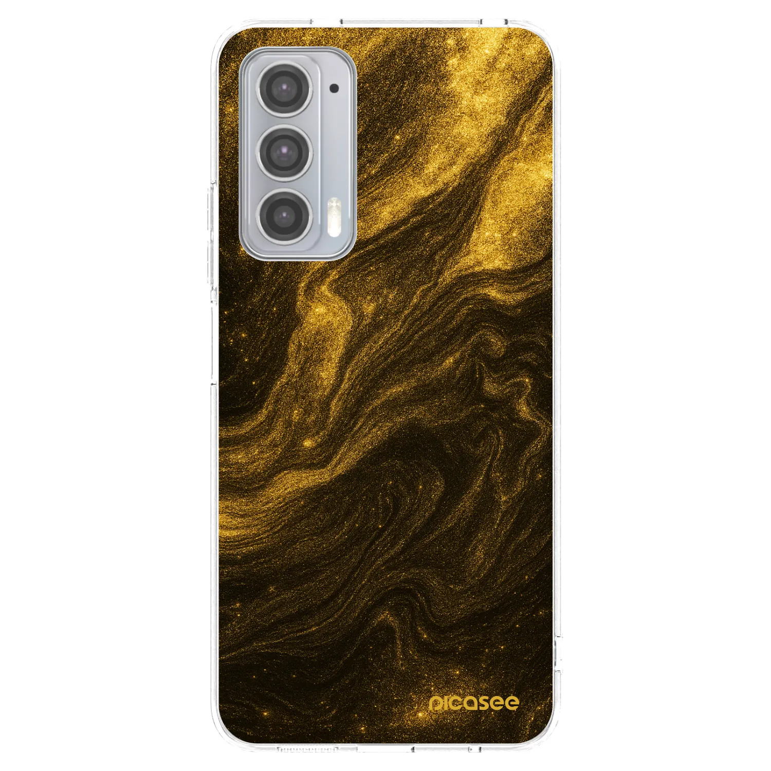 Picasee silikonowe przeźroczyste etui na Motorola Edge 20 - Black