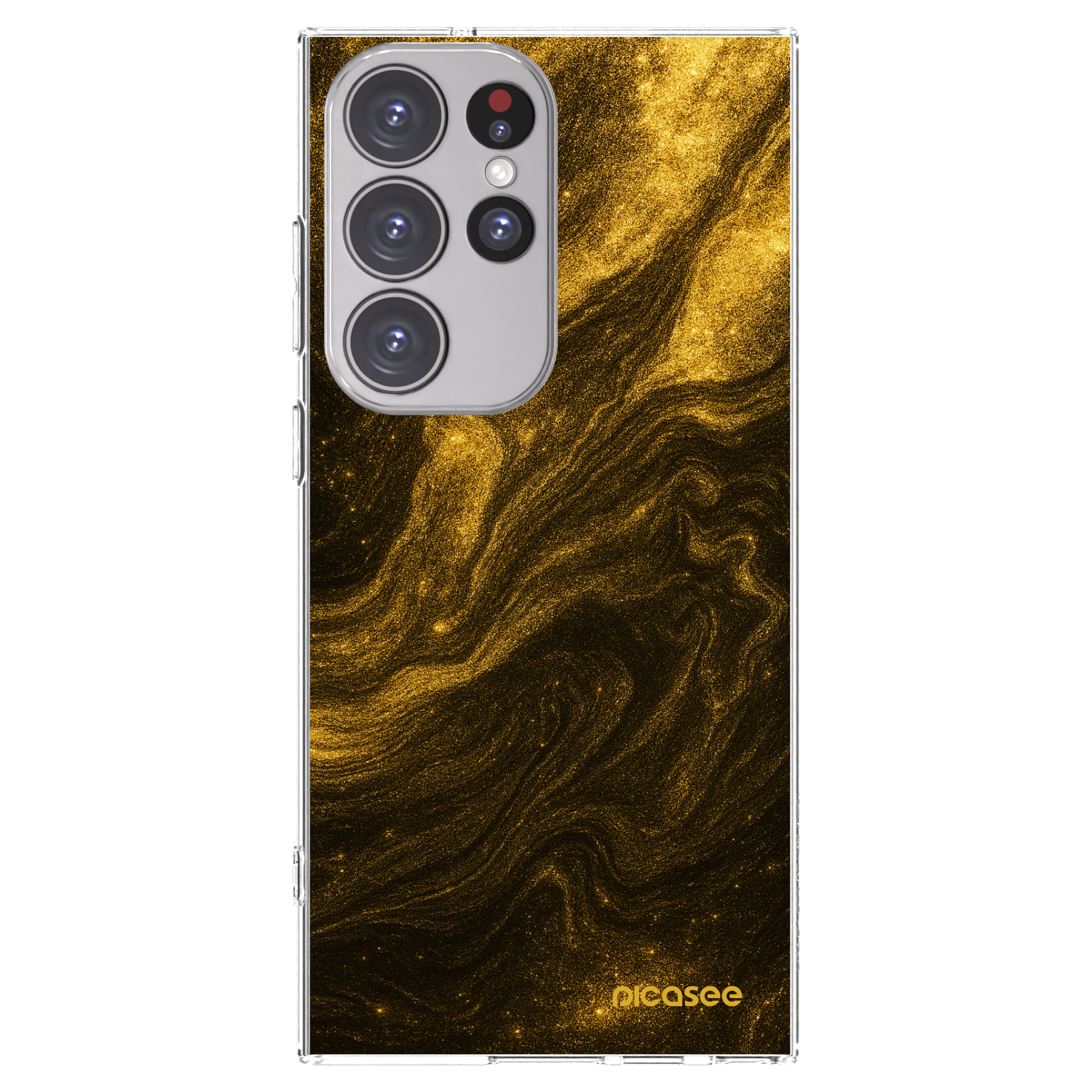 Picasee silikonowe przeźroczyste etui na Samsung Galaxy S23 Ultra 5G - Black