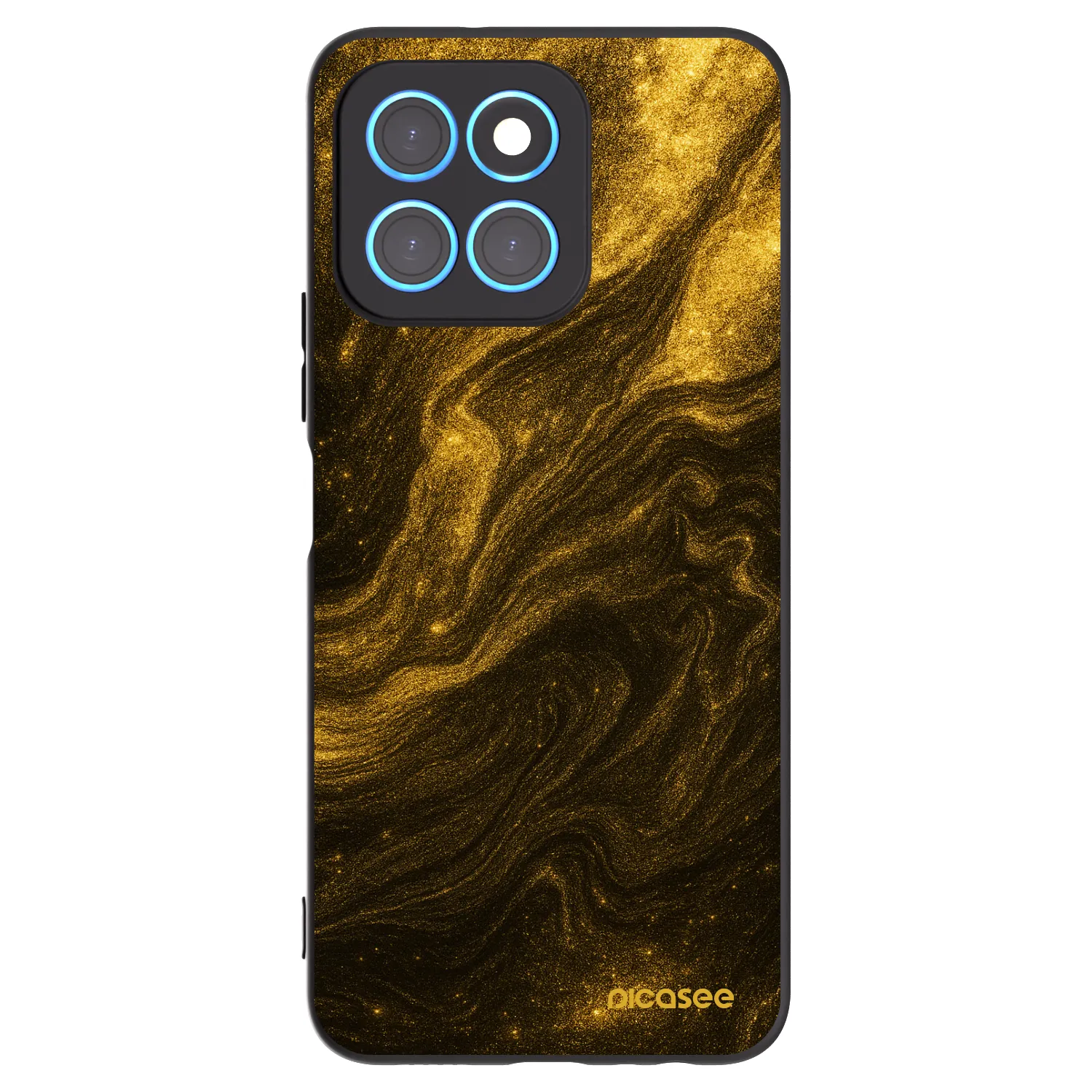 Picasee silikonowe czarne etui na Honor X8 5G - Black