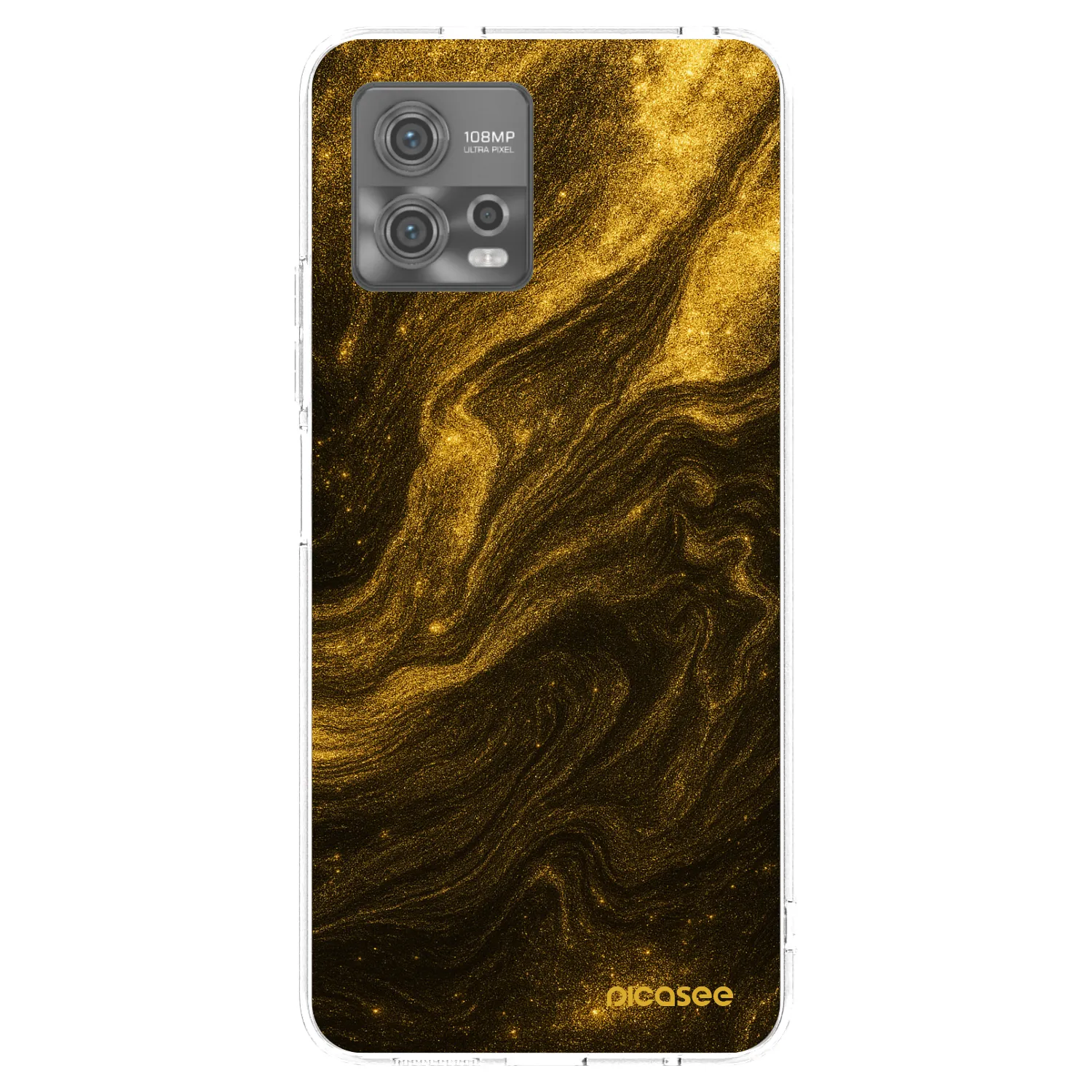 Picasee silikonowe przeźroczyste etui na Motorola Moto G72 - Black