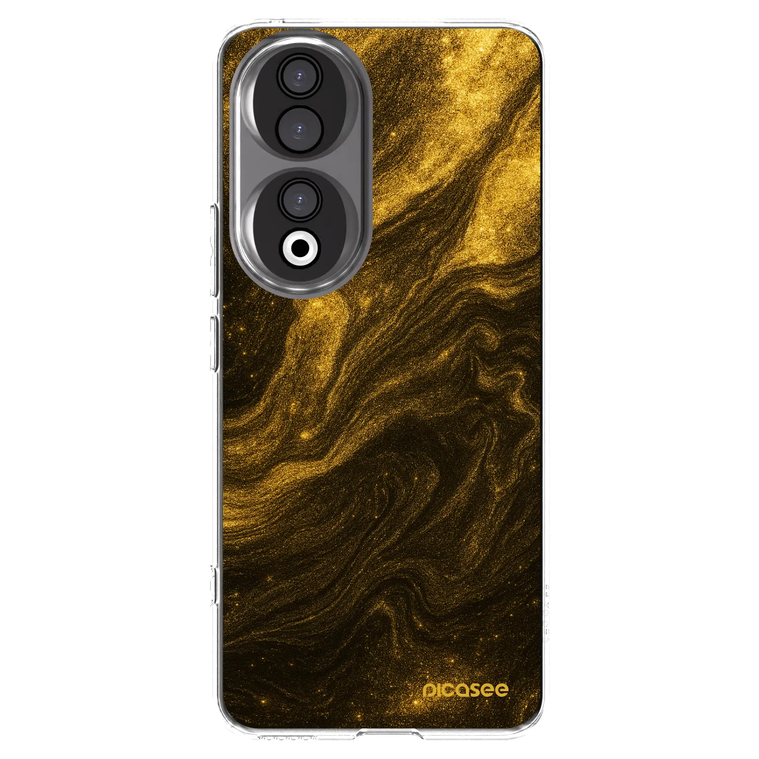 Picasee silikonowe przeźroczyste etui na Honor 90 5G - Black