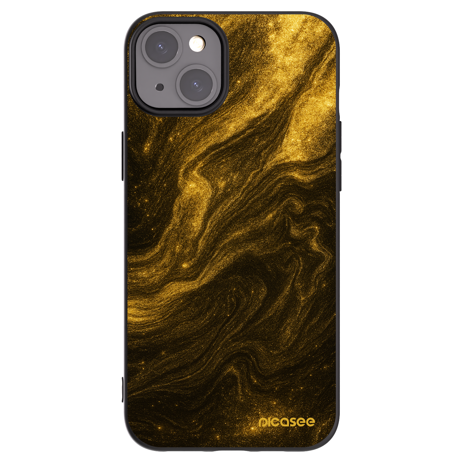 Picasee silikonowe czarne etui na Apple iPhone 15 Plus - Black