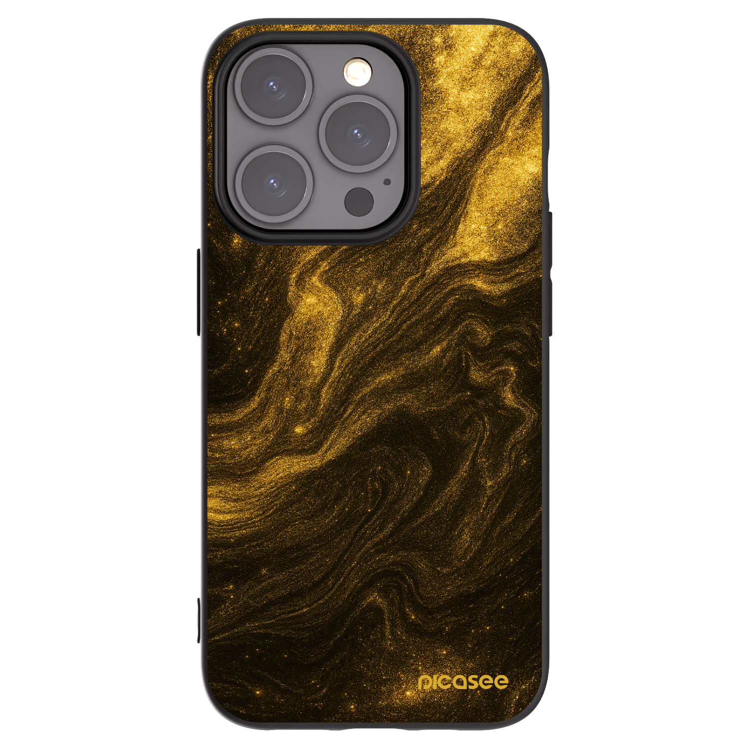 Picasee silikonowe czarne etui na Apple iPhone 15 Pro - Black