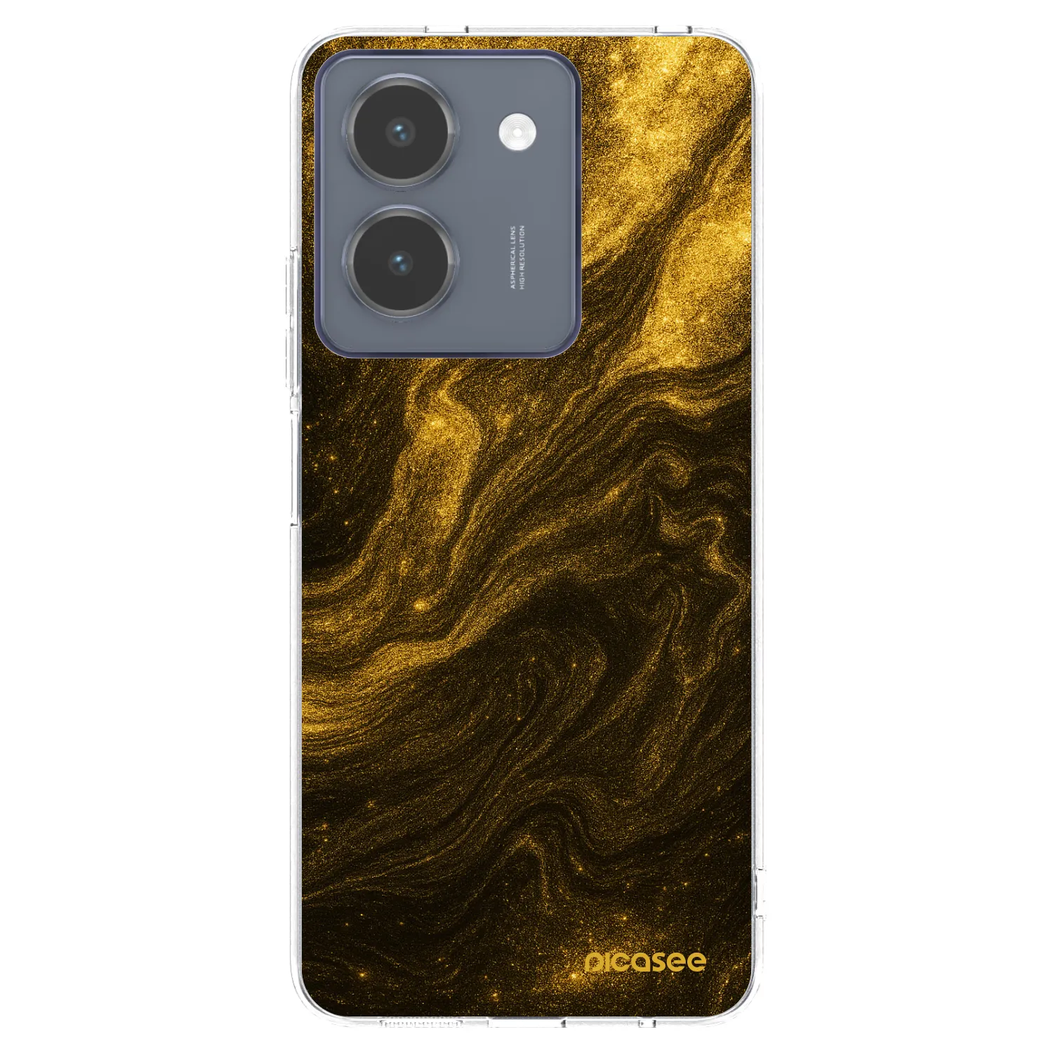 Picasee silikonowe przeźroczyste etui na Vivo Y36 4G - Black