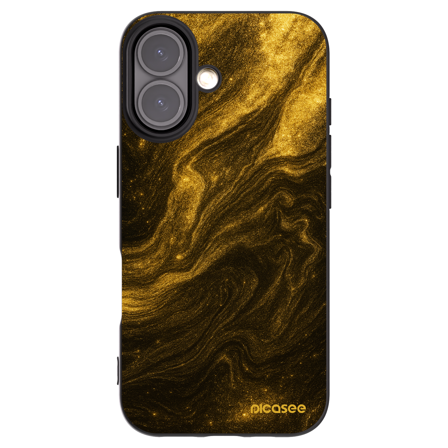 Picasee silikonowe czarne etui na Apple iPhone 16 - Black