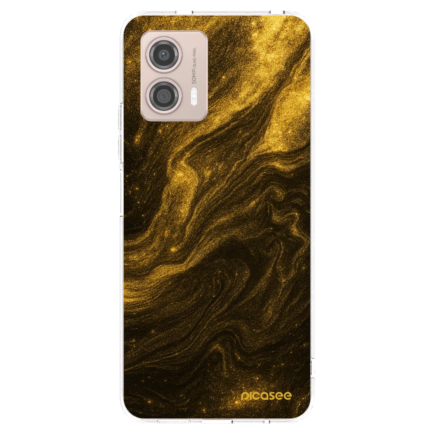 Picasee silikonowe przeźroczyste etui na Motorola Moto G53 5G - Black