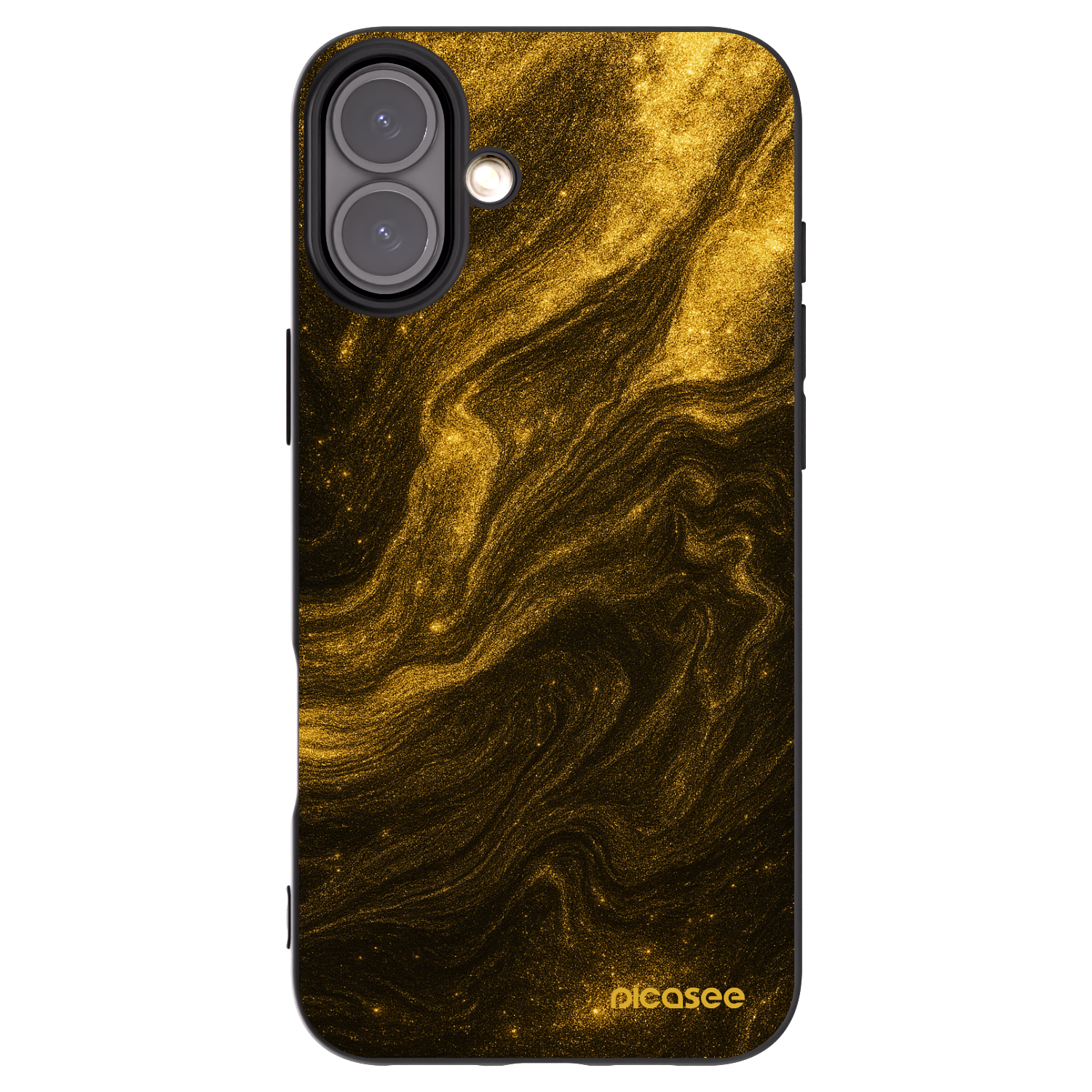 Picasee silikonowe czarne etui na Apple iPhone 16 Plus - Black