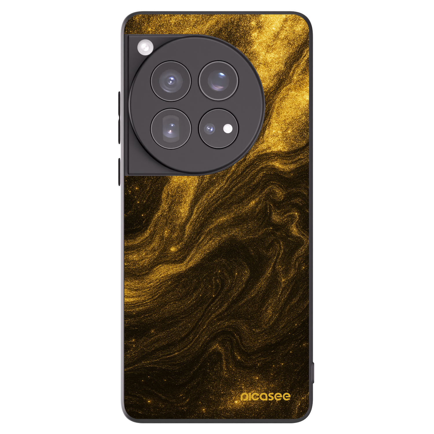 Picasee silikonowe czarne etui na OnePlus 12 5G - Black