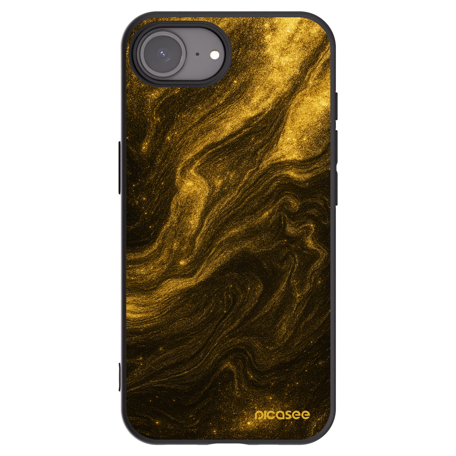 Picasee silikonowe czarne etui na Apple iPhone 16e - Black