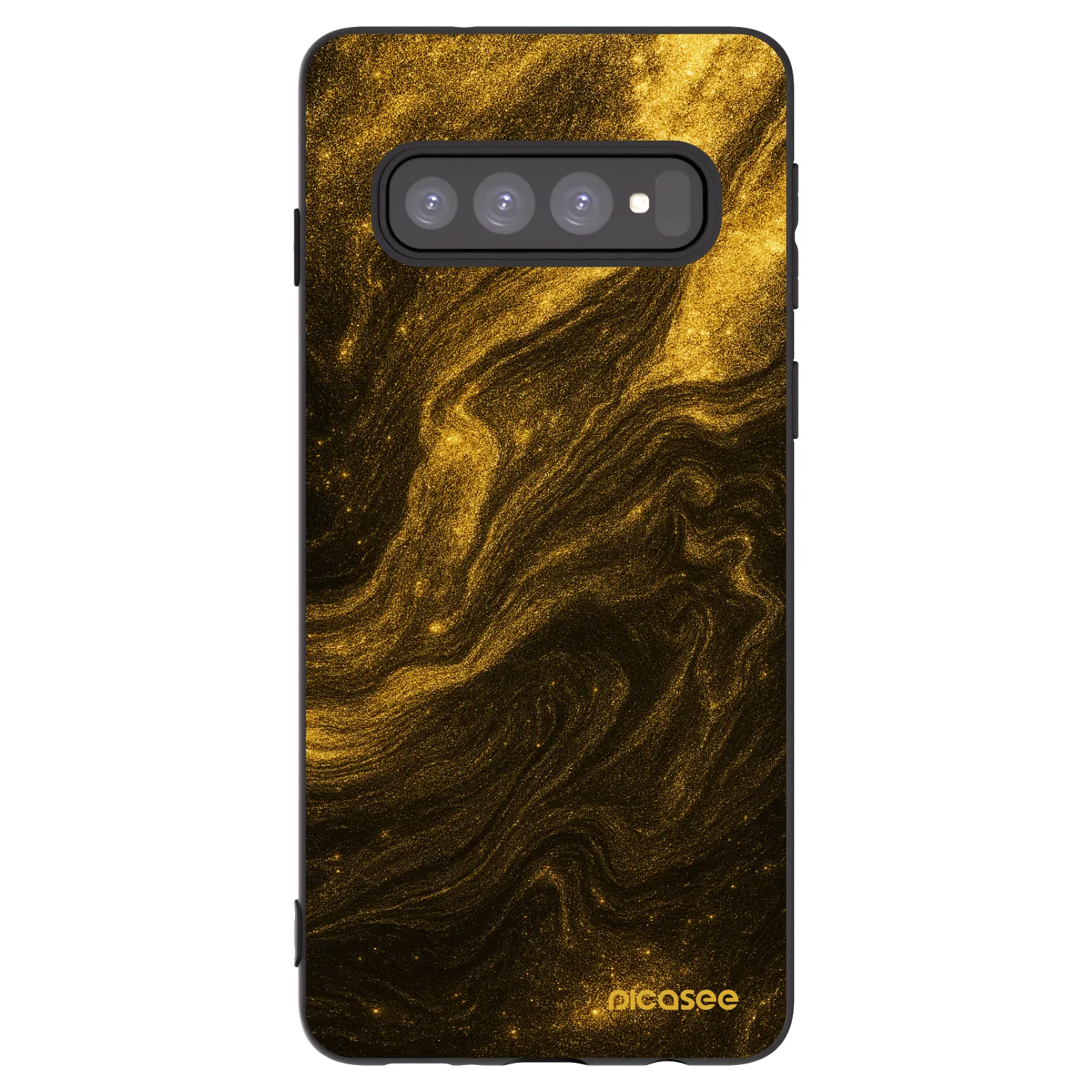 Picasee silikonowe czarne etui na Samsung Galaxy S10 G973 - Black