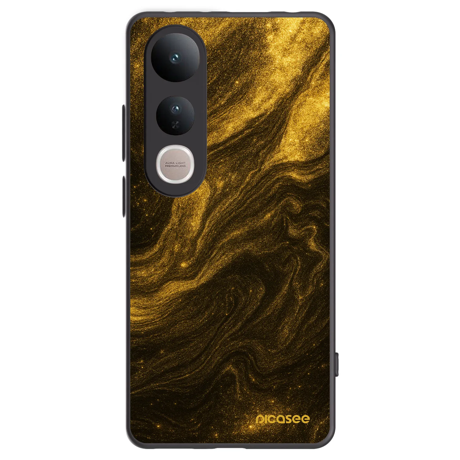 Picasee silikonowe czarne etui na Vivo V50 Lite 5G - Black